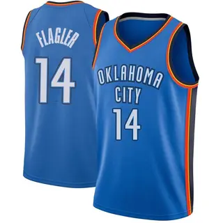 Men's Adam Flagler Oklahoma City Thunder Blue Jersey - Icon Edition - Swingman