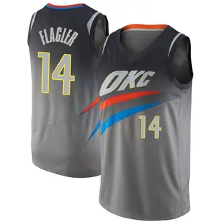 Men's Adam Flagler Oklahoma City Thunder Gray Jersey - City Edition - Swingman