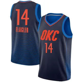 Men's Adam Flagler Oklahoma City Thunder Navy Jersey - Statement Edition - Swingman