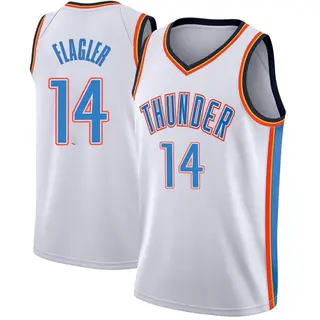 Men's Adam Flagler Oklahoma City Thunder White Jersey - Association Edition - Swingman