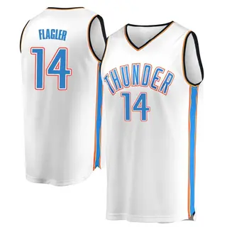 Men's Adam Flagler Oklahoma City Thunder White Replica Jersey - Association Edition - Fast Break