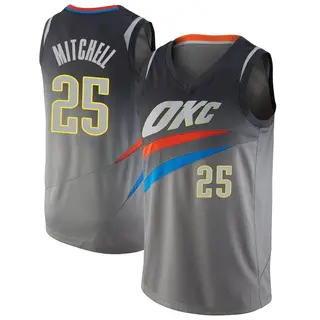 Men's Ajay Mitchell Oklahoma City Thunder Gray Jersey - City Edition - Swingman