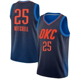 Men's Ajay Mitchell Oklahoma City Thunder Navy Jersey - Statement Edition - Swingman