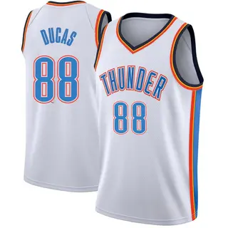 Men's Alex Ducas Oklahoma City Thunder White Jersey - Association Edition - Swingman