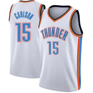 Men's Branden Carlson Oklahoma City Thunder White Jersey - Association Edition - Swingman