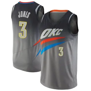 Men's Dillon Jones Oklahoma City Thunder Gray Jersey - City Edition - Swingman