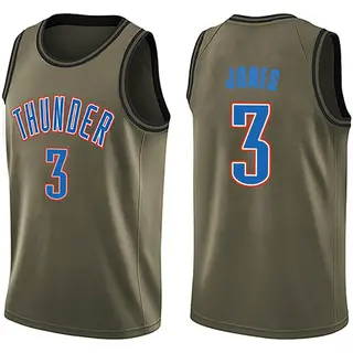 Men's Dillon Jones Oklahoma City Thunder Green Salute to Service Jersey - Swingman