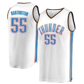 Men's Isaiah Hartenstein Oklahoma City Thunder White Replica Jersey - Association Edition - Fast Break