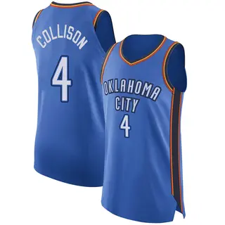 Men's Nick Collison Oklahoma City Thunder Blue Jersey - Icon Edition - Authentic