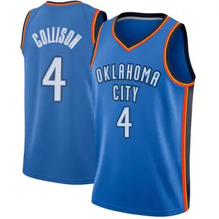 Men's Nick Collison Oklahoma City Thunder Blue Jersey - Icon Edition - Swingman