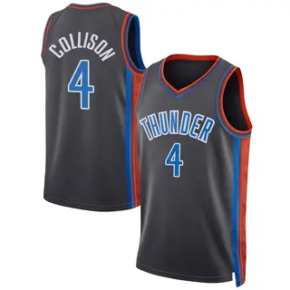 Men's Nick Collison Oklahoma City Thunder Gray 2022/23 City Edition Jersey - Swingman