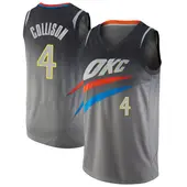 Men's Nick Collison Oklahoma City Thunder Gray Jersey - City Edition - Swingman