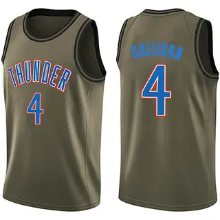 Men's Nick Collison Oklahoma City Thunder Green Salute to Service Jersey - Swingman