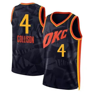 Men's Nick Collison Oklahoma City Thunder Navy 2023/24 City Edition Jersey - Swingman