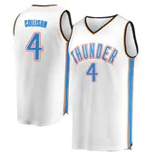 Men's Nick Collison Oklahoma City Thunder White Replica Jersey - Association Edition - Fast Break