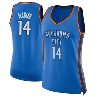 Women's Adam Flagler Oklahoma City Thunder Blue Jersey - Icon Edition - Swingman