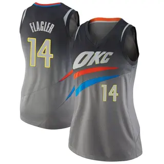 Women's Adam Flagler Oklahoma City Thunder Gray Jersey - City Edition - Swingman