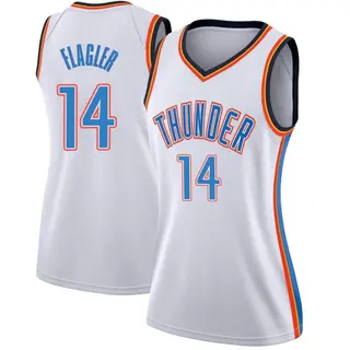 Women's Adam Flagler Oklahoma City Thunder White Jersey - Association Edition - Swingman