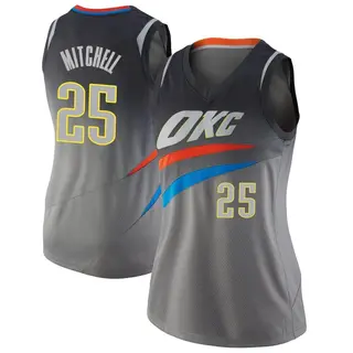 Women's Ajay Mitchell Oklahoma City Thunder Gray Jersey - City Edition - Swingman