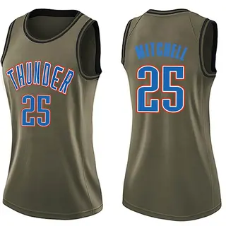 Women's Ajay Mitchell Oklahoma City Thunder Green Salute to Service Jersey - Swingman