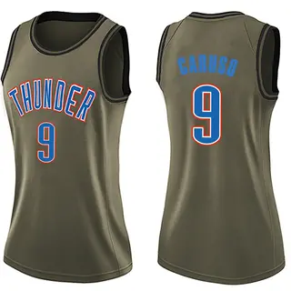 Women's Alex Caruso Oklahoma City Thunder Green Salute to Service Jersey - Swingman