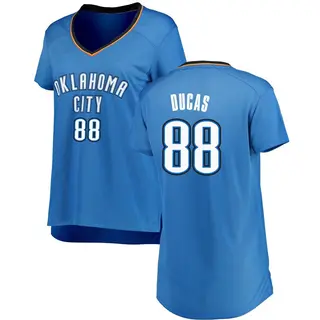 Women's Alex Ducas Oklahoma City Thunder Blue Replica Jersey - Icon Edition - Fast Break