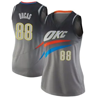 Women's Alex Ducas Oklahoma City Thunder Gray Jersey - City Edition - Swingman