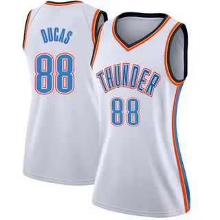 Women's Alex Ducas Oklahoma City Thunder White Jersey - Association Edition - Swingman