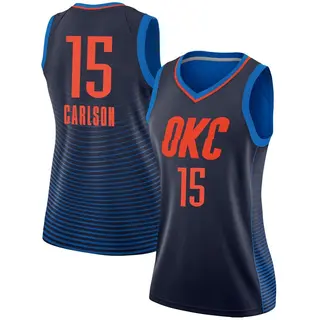 Women's Branden Carlson Oklahoma City Thunder Navy Jersey - Statement Edition - Swingman