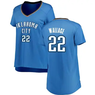 Women's Cason Wallace Oklahoma City Thunder Blue Replica Jersey - Icon Edition - Fast Break