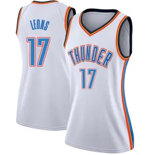 Women's Malevy Leons Oklahoma City Thunder White Jersey - Association Edition - Swingman