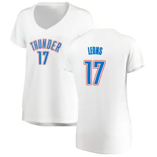 Women's Malevy Leons Oklahoma City Thunder White Replica Jersey - Association Edition - Fast Break