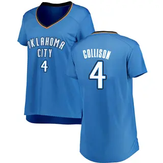 Women's Nick Collison Oklahoma City Thunder Blue Replica Jersey - Icon Edition - Fast Break