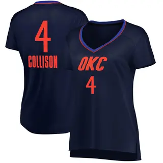 Women's Nick Collison Oklahoma City Thunder Navy Jersey - Statement Edition - Fast Break