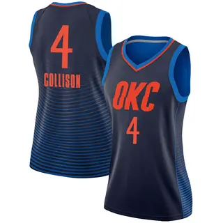 Women's Nick Collison Oklahoma City Thunder Navy Jersey - Statement Edition - Swingman