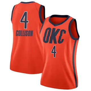 Women's Nick Collison Oklahoma City Thunder Orange 2018/19 Jersey - Earned Edition - Swingman