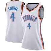 Women's Nick Collison Oklahoma City Thunder White Jersey - Association Edition - Swingman