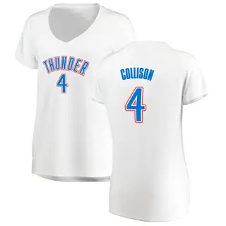 Women's Nick Collison Oklahoma City Thunder White Replica Jersey - Association Edition - Fast Break