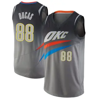 Youth Alex Ducas Oklahoma City Thunder Gray Jersey - City Edition - Swingman