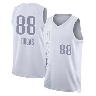 Youth Alex Ducas Oklahoma City Thunder White 2021/22 City Edition Jersey - Swingman