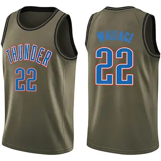 Youth Cason Wallace Oklahoma City Thunder Green Salute to Service Jersey - Swingman