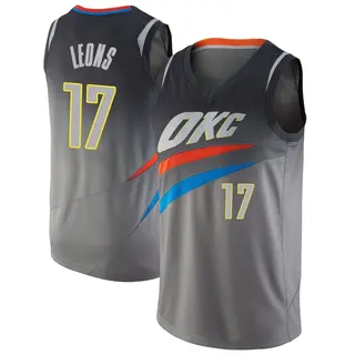 Youth Malevy Leons Oklahoma City Thunder Gray Jersey - City Edition - Swingman