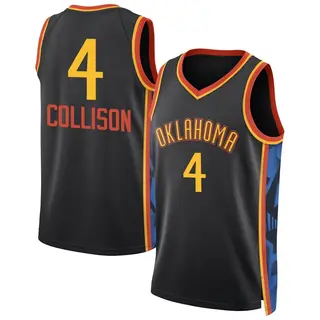 Youth Nick Collison Oklahoma City Thunder Black 2024/25 City Edition Jersey - Swingman