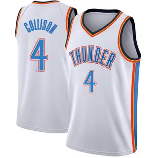 Youth Nick Collison Oklahoma City Thunder White Jersey - Association Edition - Swingman