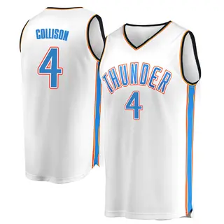 Youth Nick Collison Oklahoma City Thunder White Replica Jersey - Association Edition - Fast Break